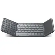 TODO Tri-Folding Bluetooth Wireless Keyboard Touchpad Mouse BT 78 Key Mac Windows Android - Black