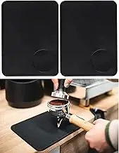 2 PCS Silicone Espresso Tamping Mat, Tamper Mat with Portafilter Holder, Anti-Slip Tamper Mat, Silicone Coffee Tamping Mat, Espresso Accessories Tool for Barista, Home, Kitchen, Office, Bar (Style1)