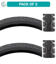 Pack of 2 Sunlite Khan 700 x 50 Clincher Wire Black/Black Reflective Road Tire