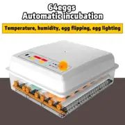 24/36/64 Egg Incubator Fully Automatic Digital Turning Chicken Duck Bird Eggs