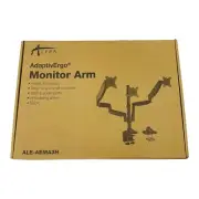 Alera AdaptivErgo Triple Monitor Arm with USB for 32″ Monitors Black 3 Arm