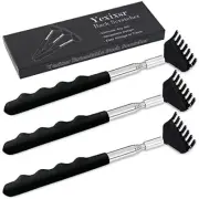 3 Pack Telescoping Back Scratcher Extendable Bear Claw Itch Relief for Back