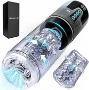 Male Masturbator Sex Toy for Men NEW UPGRADED 2025 Next Gen Automatic Masturbating Cup with 7 Sucking 7 Thrusting Rotating & Vibrating Modes for Penis Stimulation, Electric Pocket Pussy, 3D Realistic Blowjob, Hands-Free Stroker, AQUA ABYSS