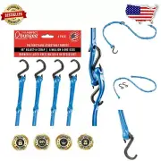 48" Adjustable All-Weather Bungee Strap - Heavy-Duty UV Resistant with Hooks