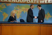 Snl Amy Poehler Brian Williams Seth Meyers during "Weekend Update"- Old Photo 1
