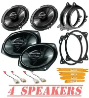 Pioneer Front Door 6.5" | Rear Deck 6x9" Speakers for 2014-2019 Toyota Corolla