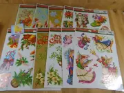 Christmas Window Clings Static Cling Glitter Accents One Sheet You Choose One