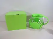 New Epoca Ecolution Glass Silicone Microwaveable Popcorn Popper Maker Lime Green