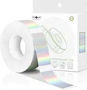 PARLAIM Label Maker Tape, Adhesive Holographic Silver Label Paper 0.55"X1.57" (14 X 40mm) 160Labels/Roll, Compatible for D30/P21 Label Printer, Thermal Paper for for Home Office Small Business