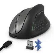 Ergonomic Mouse Bluetooth Wireless Mouse Vertical Wireless Bluetooth 5.1+ 2.4G+