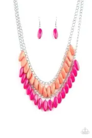 Beaded Boardwalk Pink Necklace Paparazzi New