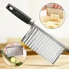 Stainless Steel Potato Cutter Wavy French Fry Soap Slicer Chopping Knife Tool