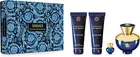 Versace Women'S Dylan Blue Fem 4 Pieces Gift Set (Eau De Parfum 100 Ml, Trave...