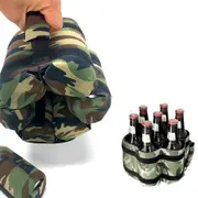 Camouflage Strip Cold Beer Drink Carrier Beach 1-7 Bottle Can Holder Summer