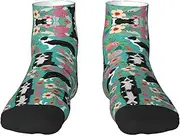 [JBYJBX] Border Collie Florals Print Adult Socks Womens Mens Workout Thermal Cozy All-Season Gift Holiday Articles Use