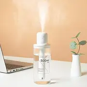 Mini Portable Humidifiers, Max 14Hrs Travel Personal Battery Operated Humidifier with Container Diversity, Auto Shut-Off, Ultra-Quiet, USB Rechargeable Humidifier for Travel/Car/Bedroom/Office/Plants