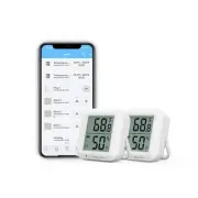 Zigbee Temperature and Humidity Sensor 2 Pack, Digital LCD Display, ZigBee Hu...