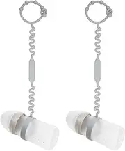 LJOWJVA Sippy Cup Strap - Keep Sippy Cups & Bottles Off the Floor - Ideal for Strollers, High Chairs & More - Food-Grade Silicone for Babies & Toddlers - 2 Pack – Gray