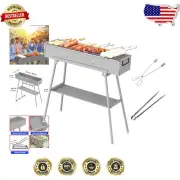 31.6-inch Stainless Steel Portable Grill - Ideal for Kebab Skewers & Outdoor Fun