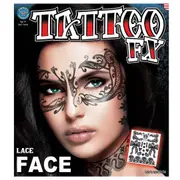 Lace Face Masquerade Mask Temporary Tattoo