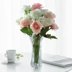仿真單支玫瑰花束客廳裝飾假花擺設干花餐桌家居插花擺件室內絹花