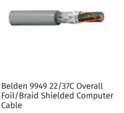 9949 060100 Belden 9949 22/37C Overall Foil/Braid Shielded Computer Cable