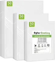 Hytus Cooking Vacuum Sealer Bags, 150 Gallon 11" x 16" and Quart 8" x 12" and Pint 6" x 10",BPA Free, Commercial Grade PreCut Bag for Food Storage,Sous Vide