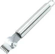 Lemon Zester Peeler, Professional Lemon Zester with Canelle Knife Stainless Steel Lemon Slice for Gin Cocktails, Lime Oranges, Kitchen Tool (Stainless Steel Handle, 6.5 Inch), Silver