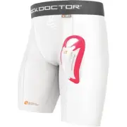Shock Doctor Core Compression Shorts with Bio-Flex Athletic Cup/ medium/white