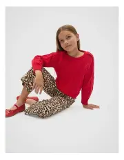 [Seed Heritage] Cable Knit Sweater in Chilli Red