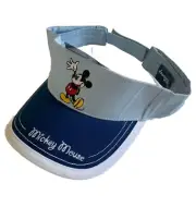 Light Blue Mickey Mouse Youth Sun Visor Hat Adjustable Walt Disney World Navy