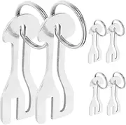 [VILLFUL] 6Pcs Trolley Token Keychain Shopping Cart Pendant Durable Keyring Holder Compact and Elegant Design for for Shopping Trolleys