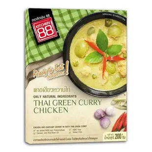 泰國 Kitchen 88 綠咖哩雞 沙嗲雞 打拋雞 泰式即食包 調理包 即食料理