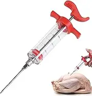 Meat Injector,Meat Injector Syringe with Stainless Steel Needle | Meat Injector Syringe for Meats, Turkey, Brisket, Beef Seta-au