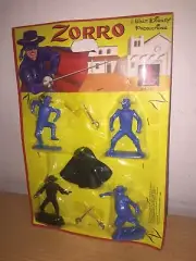 Dulcop Walt Disney 54mm Toy Soldiers 2.1" ZORRO Figures Playset Vintage 70's