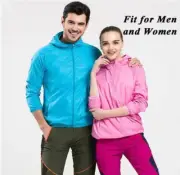 Sunproof Waterproof Windbreaker, Women& Men's Hooded Lightweight