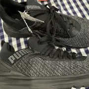PUMA Men's BLACK Enzo Beta Woven V3 SoftFoam Plus Sneaker Shoe Size 9
