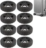 Lesunbak Wheels Protector For Luggage, Suitcase Wheel Silicone Covers Protector, 8PCS Replacement Parts Caster Shoes