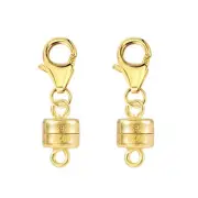 Magnetic Necklace Clasps and Closures, 2 Pcs 925 Sterling Silver Magnetic Cla...