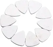 Kisangel 10pcs Wool Felt Guitar Picks for Bass Ukulele Durable Lightweight Plectrums for Comfortable Grip Softer Tone for Classic Guitar and Strings White