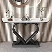 HOLGVE Console Table, Decor Sofa Table, Behind Couch Table, Narrow Long Entryway Table, Hallway Table, Contemporary Accent Table, for Entrance, Living Room, Foyer(Black-C,59inch/150cm)