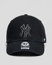 [Forty Seven] Forty Seven Men's New York Yankees '47 Clean Up Cap in Black/White One Size Black/White