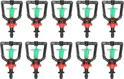 Baxnore 10PCS 360° Rotating Micro Sprinkler Nozzles, G Type Refraction Spray for Greenhouse Garden Lawn Farm, Adjustable Water Saving Mist Nozzle for Plants Flowers Shrubs
