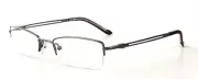 Calabria Vivid 306 Semi-Rimless Metal Designer Reading Glasses Brown-Silver+1.25