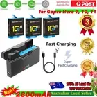 3 channel USB-C Cable Charger and 3 Pack 2800mAh Battery for GoPro Hero 11 10 9