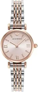 [Emporio Armani] Women's Two-Tone Stainless Steel Gianni T-Bar Analogue Watch, 28mm