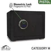 Iron Horse Category H Pistol Hand Gun Safe 380mm - 6mm Steel - Biometric Lock