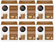 6 NESCAFE CAFE AU LAIT Coffee Capsules Boxes Pods for Dolce Gusto Machines 160g