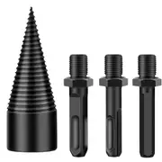 Wood Splitting Drill Bit Set Firewood Log Splitter Removable Screw Splitting Cone Driver -38mm