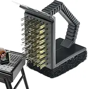 BBQ Brush,Grill Scraper for Outdoor | Copper Wire Scraper Tool with Right Angle for Outdoor Cooking Grilling Smoker Oven Fryer Griddle